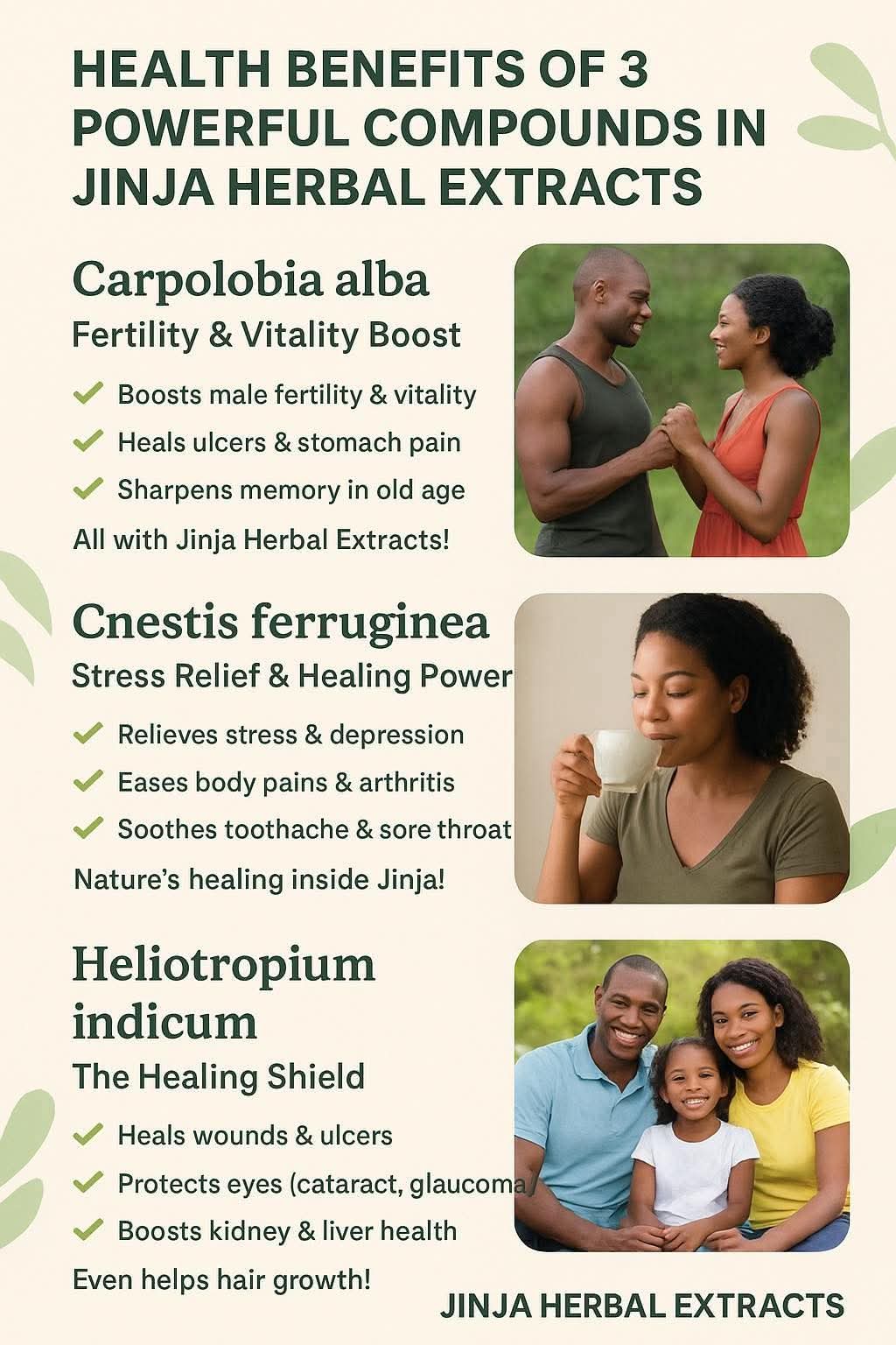 Jinja Herbal Extracts bottle range